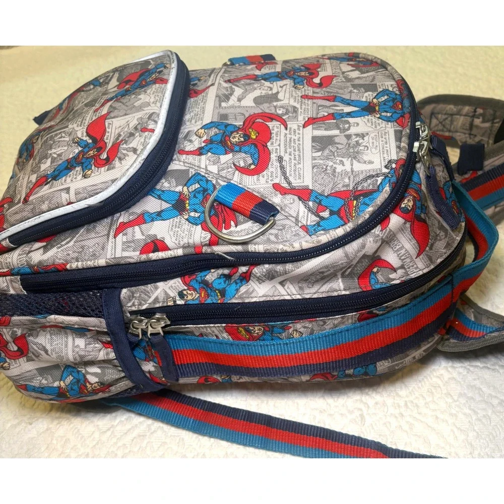 Pottery Barn Kids Mackenzie Superman Comic Backpack NO MONOGRAM NWOT